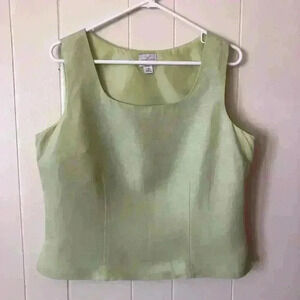 Emma James Sleeveless Linen Blend Top Blouse Size 16